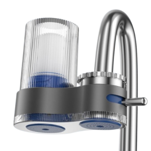 Modern Dual Spray Faucet Filter with Clear Housing