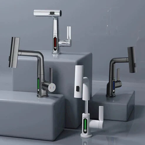 Modern Pull-Down Kitchen Faucet with Digital Display - Image 14