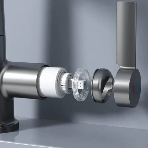 Modern Pull-Down Kitchen Faucet with Digital Display - Image 12