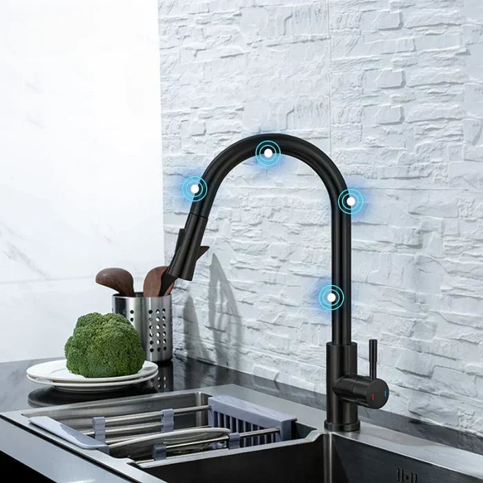 Matte Black Sensor Pull-Down Kitchen Faucet - Image 3