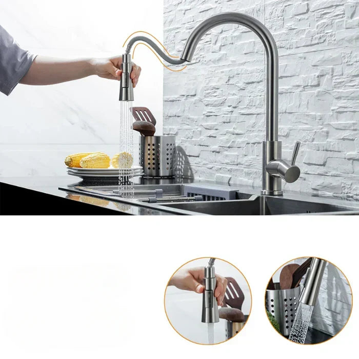 Matte Black Sensor Pull-Down Kitchen Faucet - Image 5