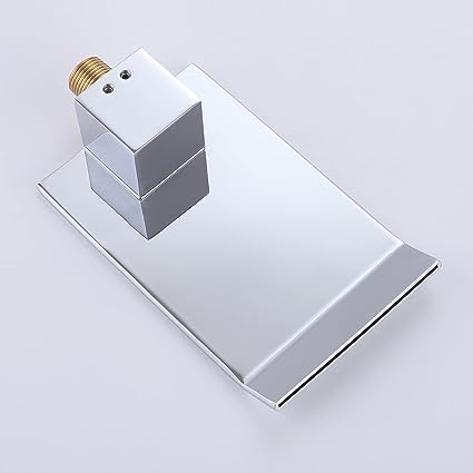 Modern Wide Chrome Waterfall Bathroom Spout