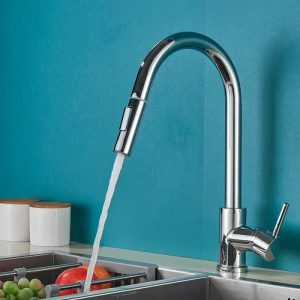 Tap in a pivoted position, illustrating its flexibility