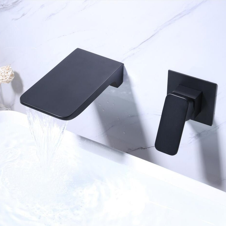 Modern Wide Chrome Waterfall Bathroom Spout - Image 3