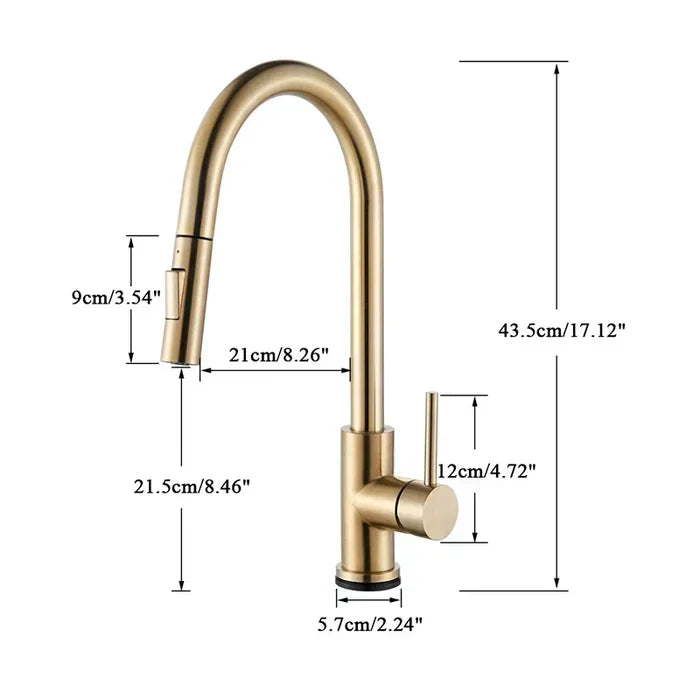High Arc Chrome Kitchen Faucet with Pull-Down Spray - Image 8