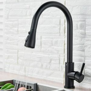 Top view of the tap installed on a worktop