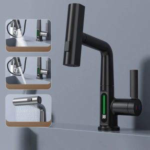 Faucet with a universal design that fits various sinks