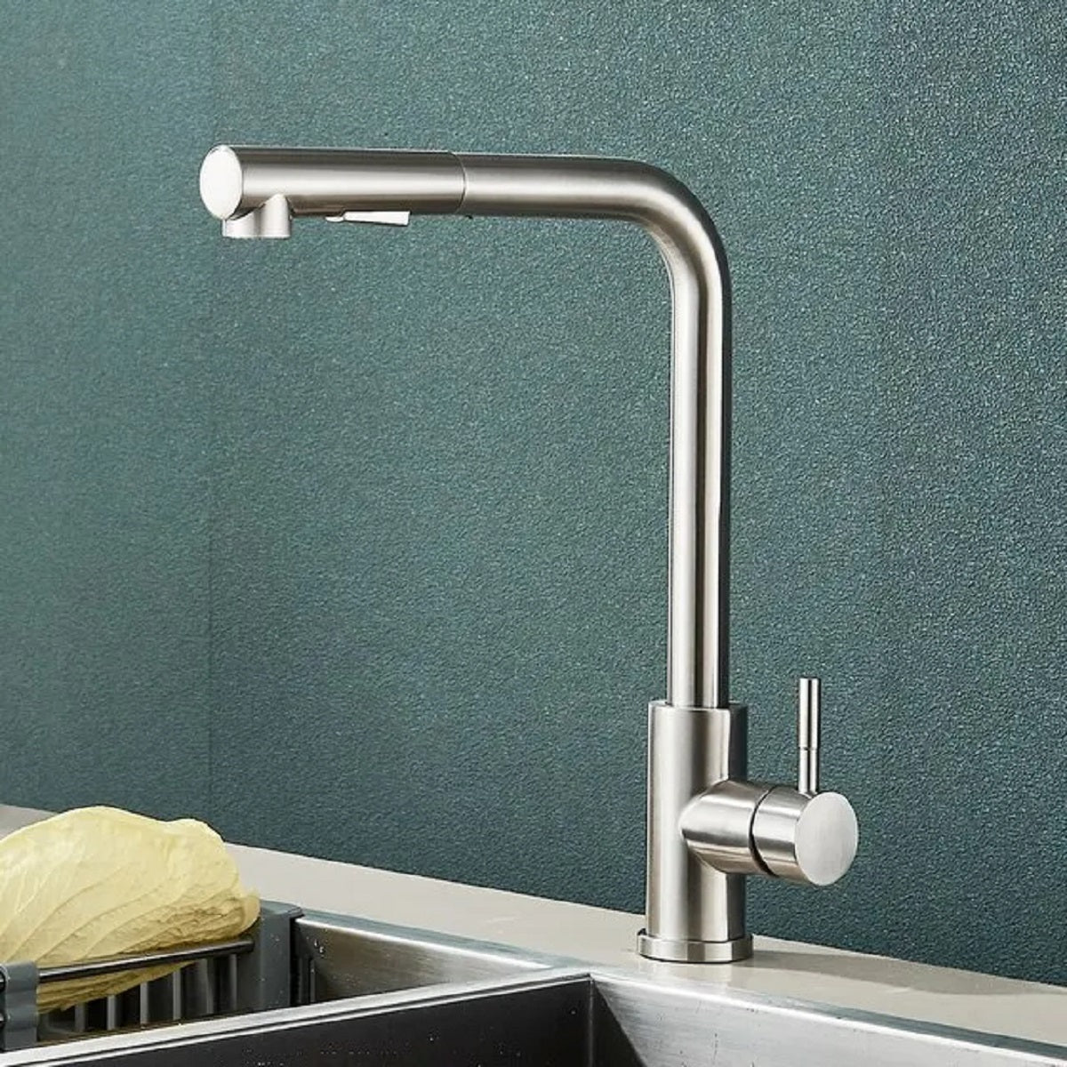 Modern Matte Black Kitchen Faucet with Pull-Out Spray - Image 5