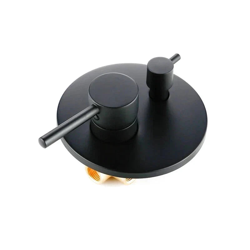 Modern Matte Black Concealed Shower Mixer - Image 2