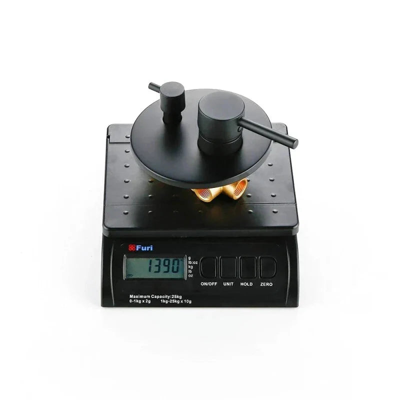 Modern Matte Black Concealed Shower Mixer - Image 4