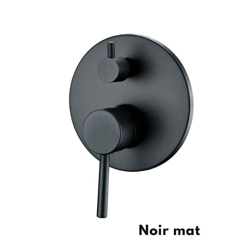 Modern Matte Black Concealed Shower Mixer - Image 6