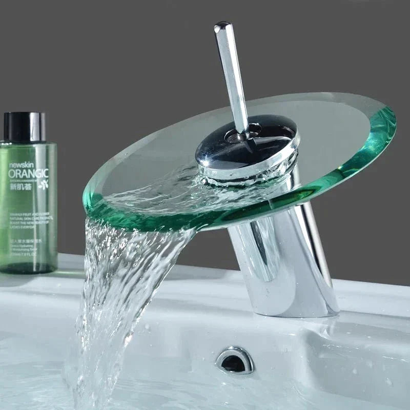 Modern Chrome Waterfall Disc Spout Faucet - Image 3