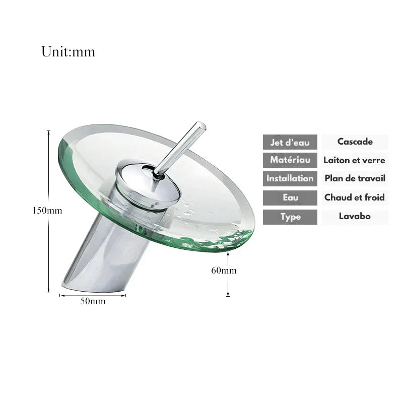 Modern Chrome Waterfall Disc Spout Faucet - Image 6