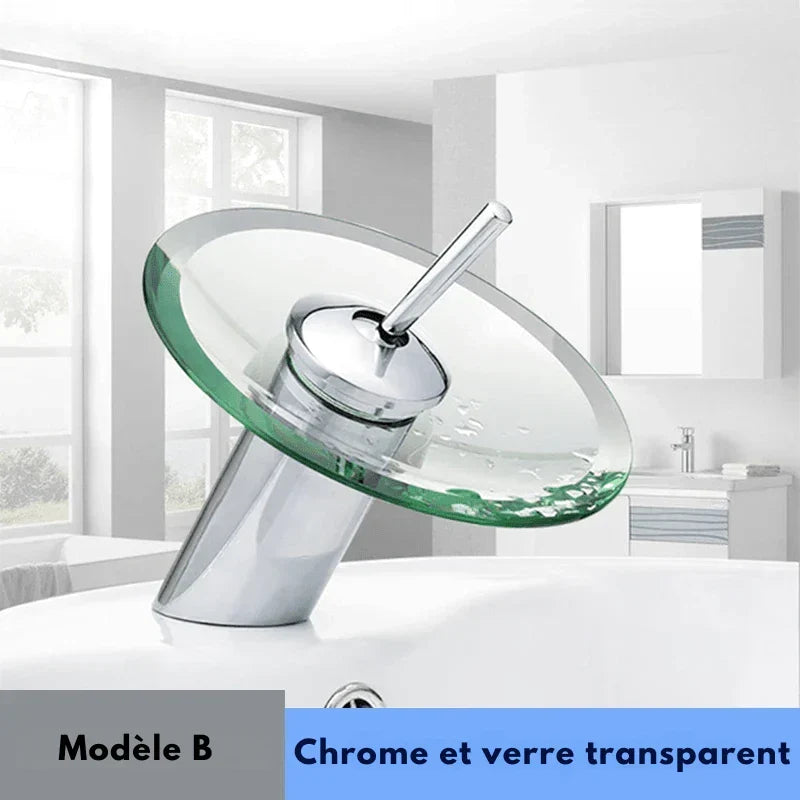 Modern Chrome Waterfall Disc Spout Faucet - Image 8