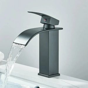 Matte black faucet with a timeless and understated design