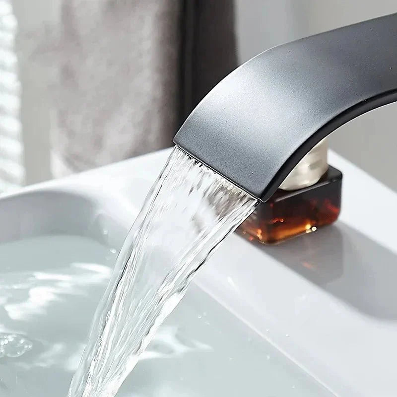 Tall Modern Chrome Waterfall Basin Faucet - Image 3