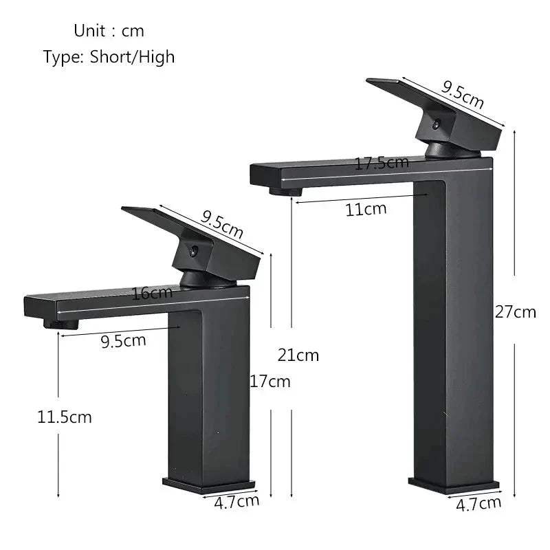 Modern Matte Black Tall Vessel Sink Faucet - Image 12