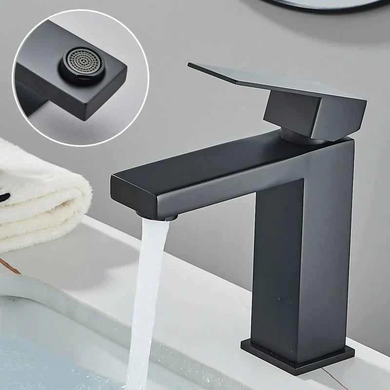 Modern Matte Black Tall Vessel Sink Faucet - Image 2