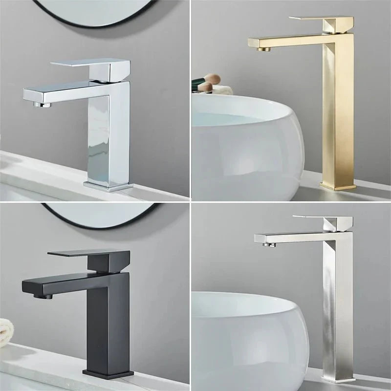 Modern Matte Black Tall Vessel Sink Faucet - Image 3
