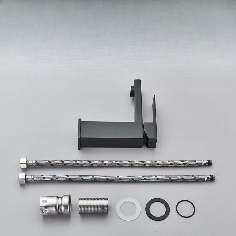Modern Matte Black Tall Vessel Sink Faucet - Image 11