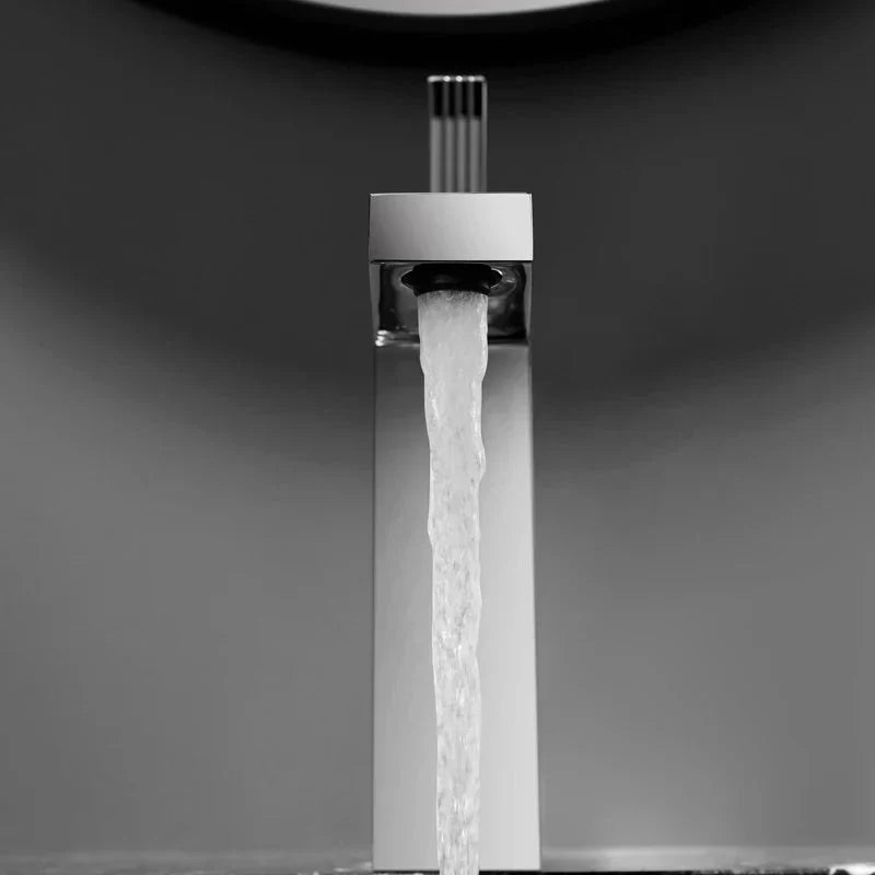 Polished Chrome Geometric Basin Faucet - Image 3