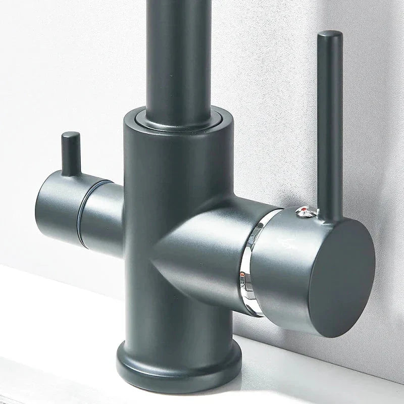 Modern Matte Black Kitchen Faucet with Pull-Out Spray - Image 5