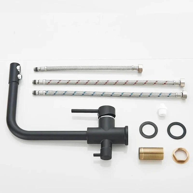 Modern Matte Black Kitchen Faucet with Pull-Out Spray - Image 6