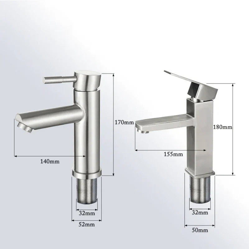 Modern Brushed Nickel Single-Lever Bathroom Faucet - Image 5