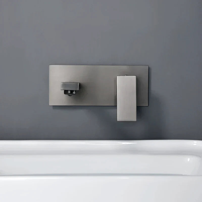 Brushed Gunmetal Wall Mounted Bathroom Faucet - Image 2