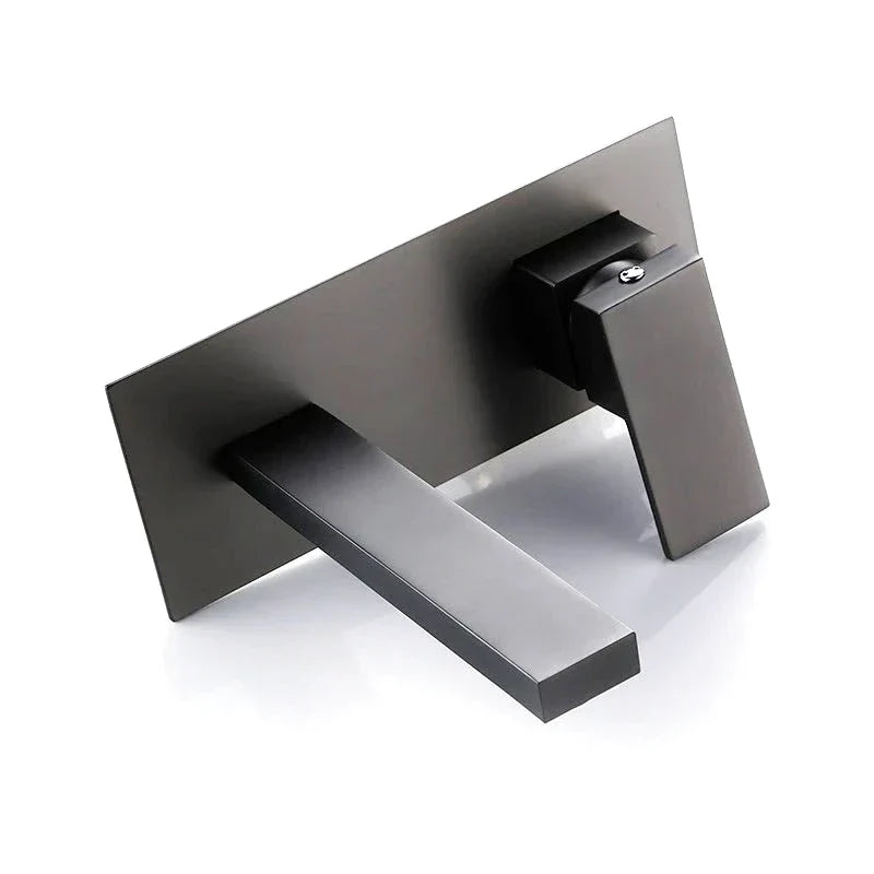 Brushed Gunmetal Wall Mounted Bathroom Faucet - Image 4