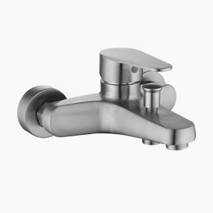 Brushed Stainless Steel Single Lever Bath Faucet
