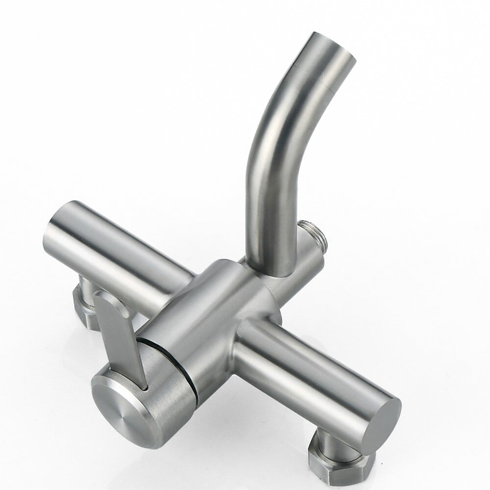 Brushed Nickel Wall Mount Single Lever Faucet - Image 3