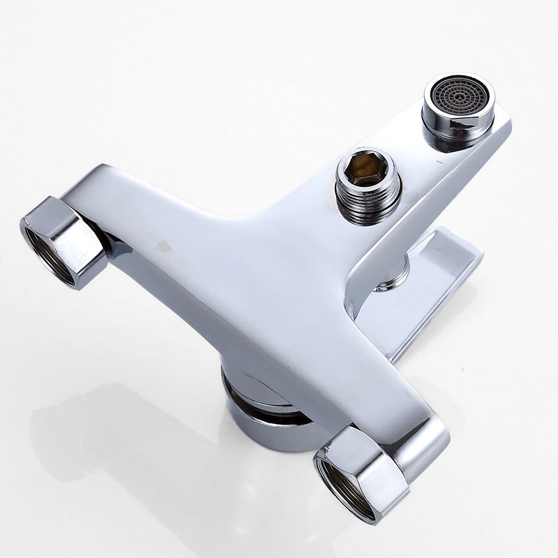 Wall-Mounted Single Lever Chrome Bath Mixer Tap - Image 3