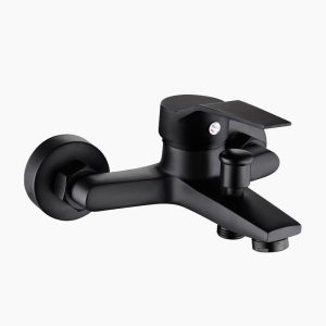 Modern Matte Black Wall Mount Bathtub Faucet