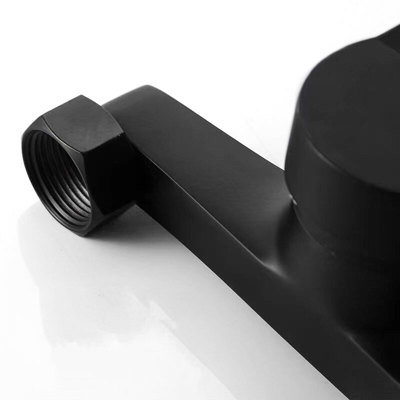 Modern Matte Black Wall Mount Bathtub Faucet - Image 4