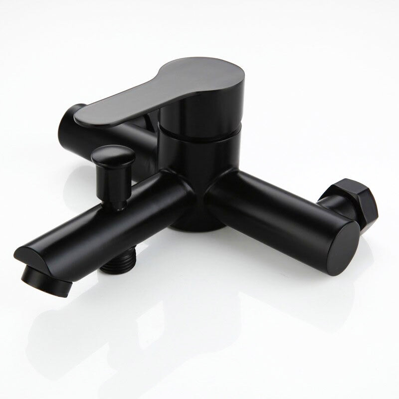 Matte Black Wall Mounted Bath Mixer Faucet - Image 4
