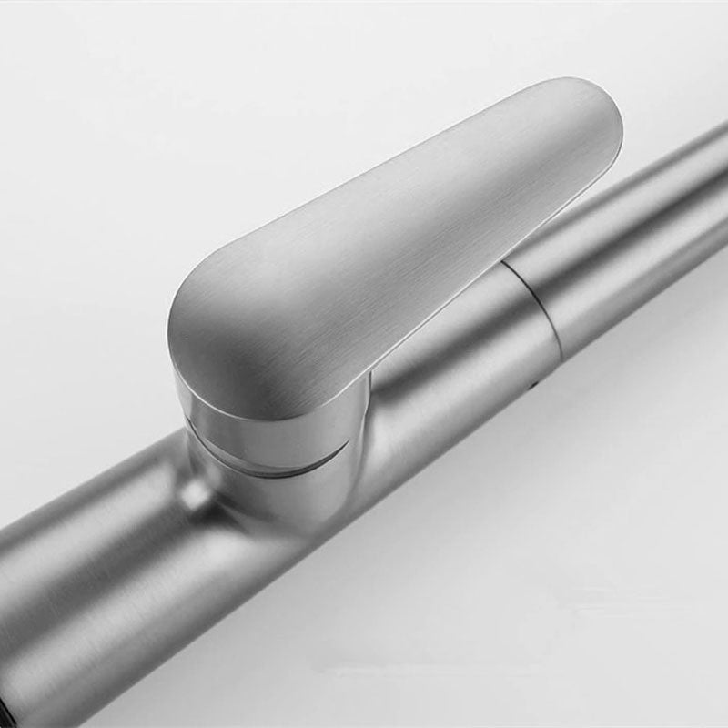 Brushed Stainless High Arc Pull-Down Kitchen Faucet - Image 4