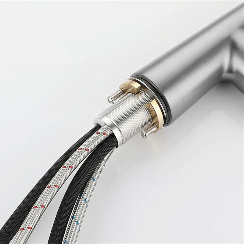 Brushed Stainless High Arc Pull-Down Kitchen Faucet - Image 2