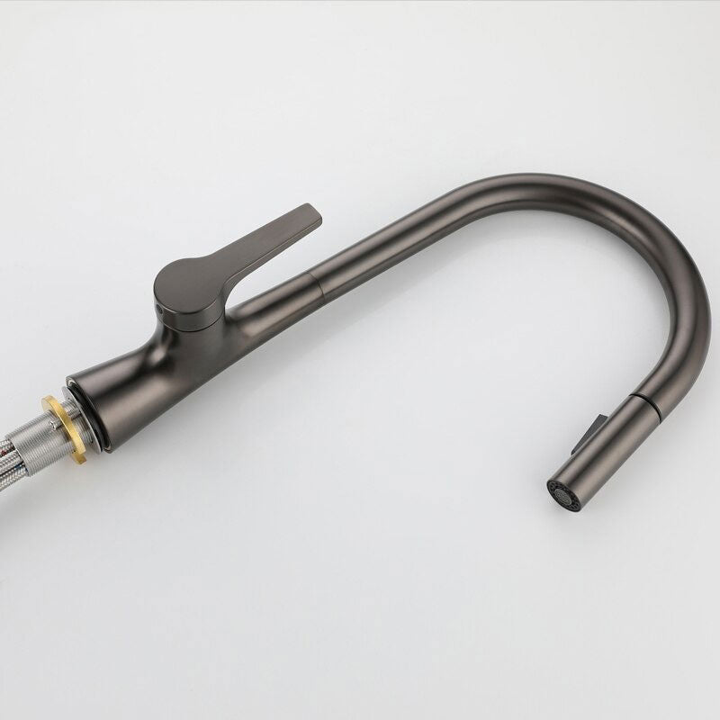 Gunmetal Grey High-Arc Kitchen Faucet Pull-Down - Image 4