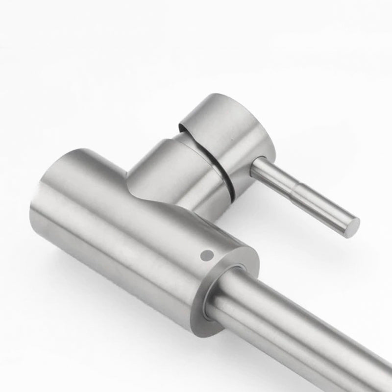 High Arc Gooseneck Kitchen Faucet in Brushed Steel - Image 5