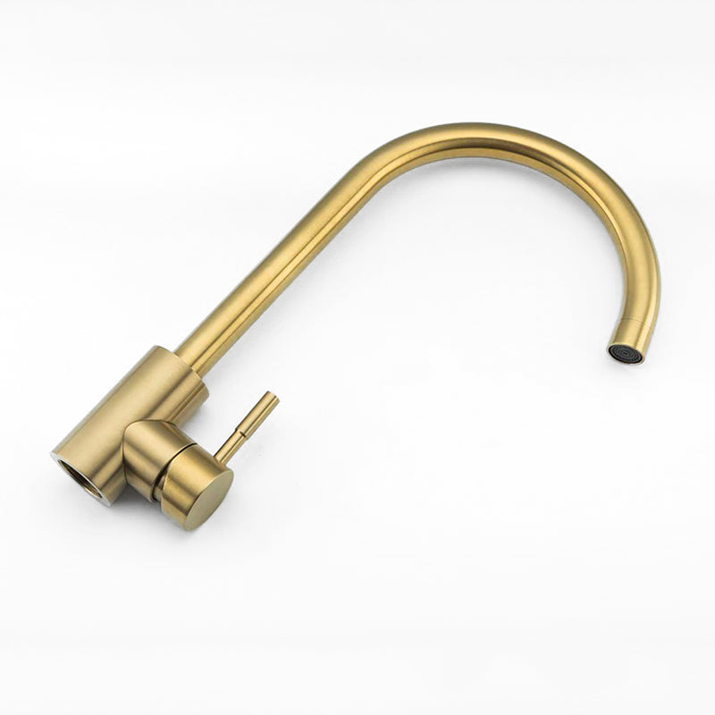 Brushed Gold High Arc Kitchen Faucet - Image 3