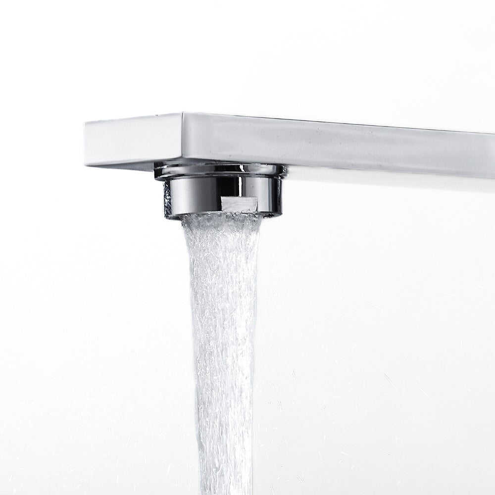 Modern Square Chrome Single Lever Kitchen Faucet - Image 3