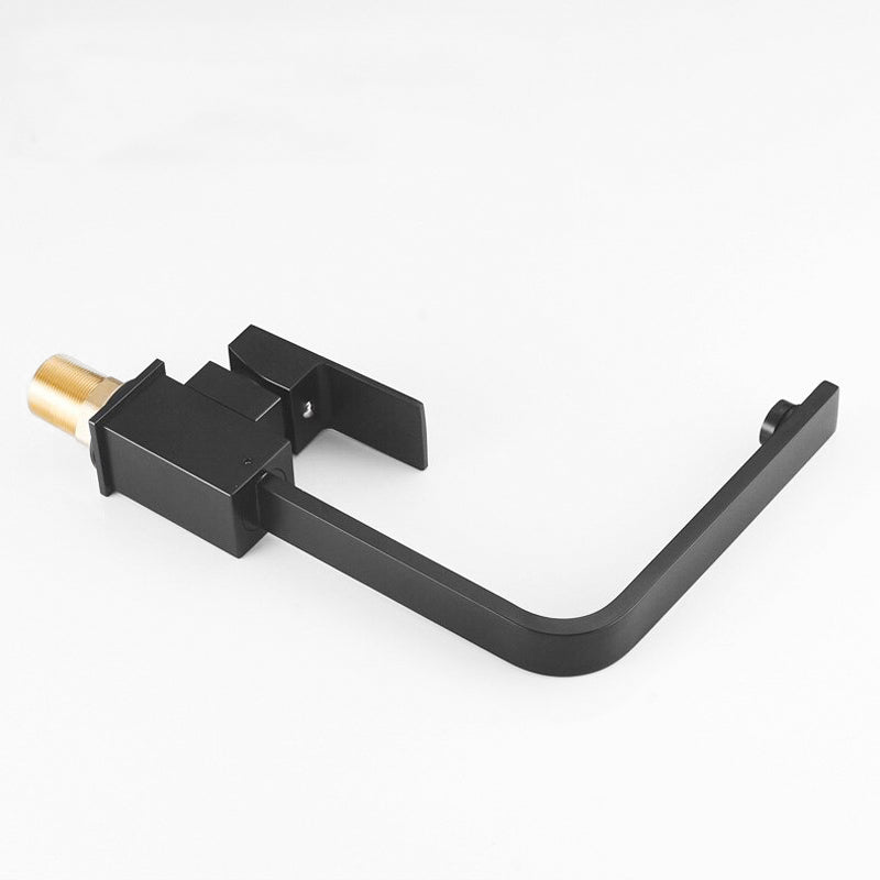 Modern Square Matte Black High-Arc Kitchen Faucet - Image 5