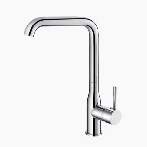 Modern Chrome Kitchen Faucet with Square Spout