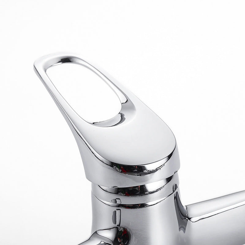 Wall-Mounted Chrome Single-Handle Kitchen Faucet - Image 4