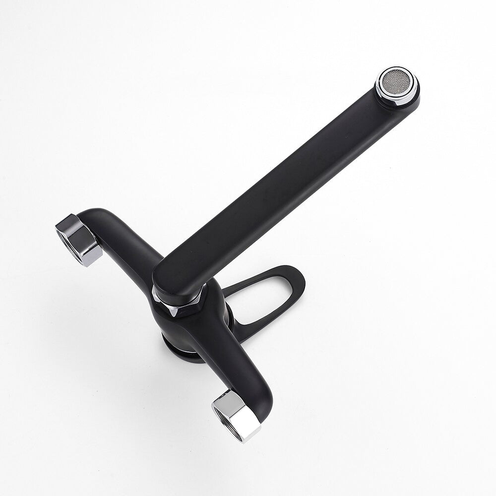 Matte Black Wall-Mounted Single Lever Faucet - Image 4