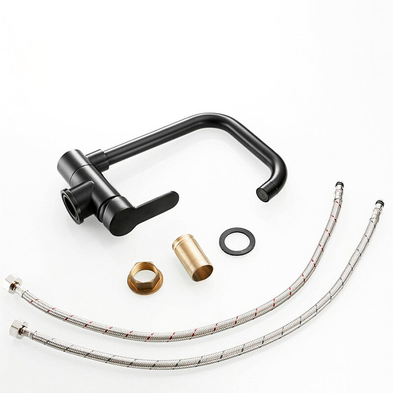 Modern Matte Black Kitchen Faucet with 360 Swivel - Image 2