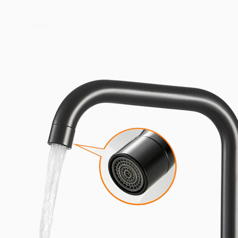 Modern Matte Black Kitchen Faucet with 360 Swivel - Image 3