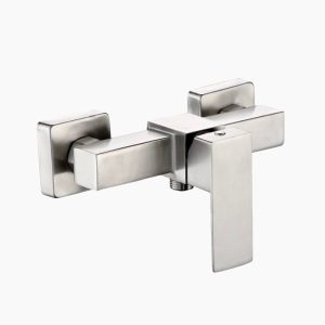 Modern Square Brushed Nickel Shower Mixer