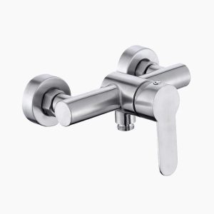 Brushed Nickel Single Lever Wall Mounted Shower Faucet